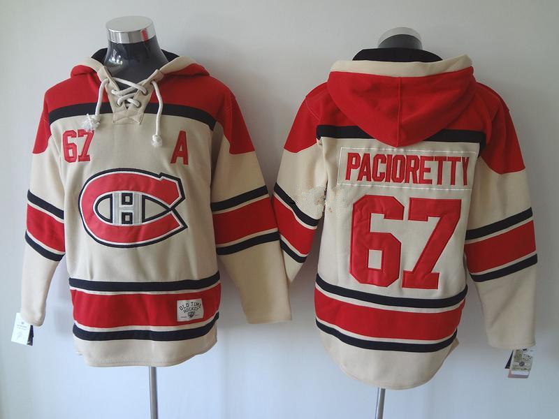 NHL Montreal Canadiens #67 pacioretty cream Hoodie