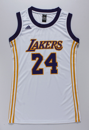 NBA Los Angeles Lakers #24 Kobe White Women Jersey Dress