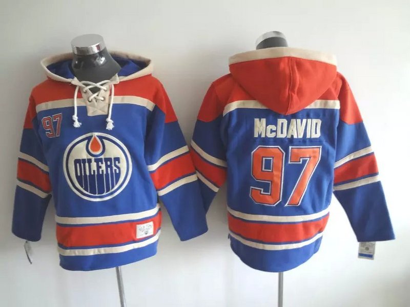 NHL Edmonton Oilers #97 McDavid Blue Hoodie