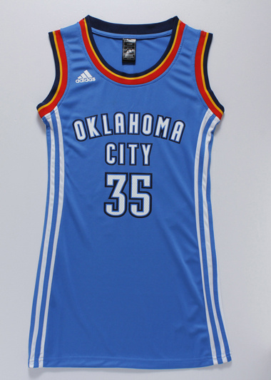 NBA Oklahoma City Thunder #35 Durant Blue Women Jersey Dress