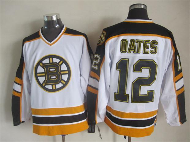 NHL Boston Bruins #12 Oates White Color Jersey