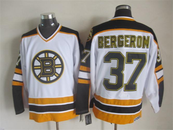 NHL Boston Bruins #37 Bergeron White Color Jersey