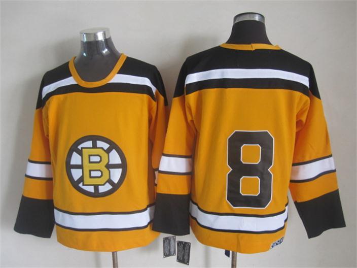 NHL Boston bruins #8 Neely Yellow Jersey 
