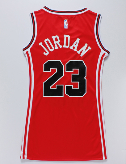 NBA Chicago Bulls #23 Jordan Red Women Dress