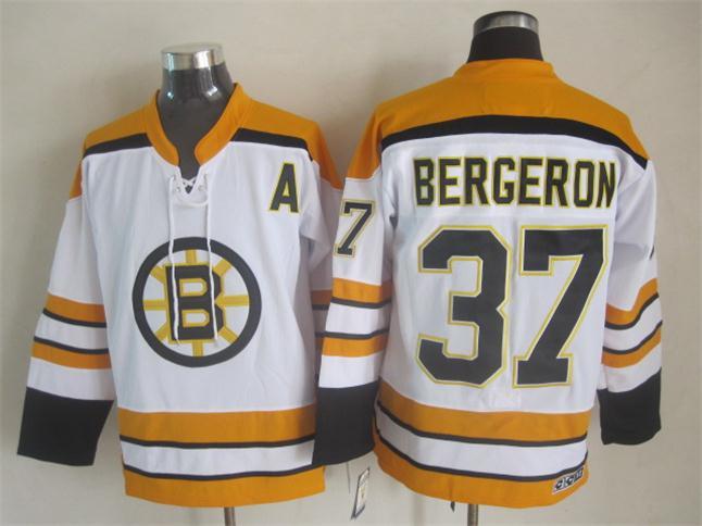NHL Boston Bruins #37 Bergeron White Color Jersey with A Patch