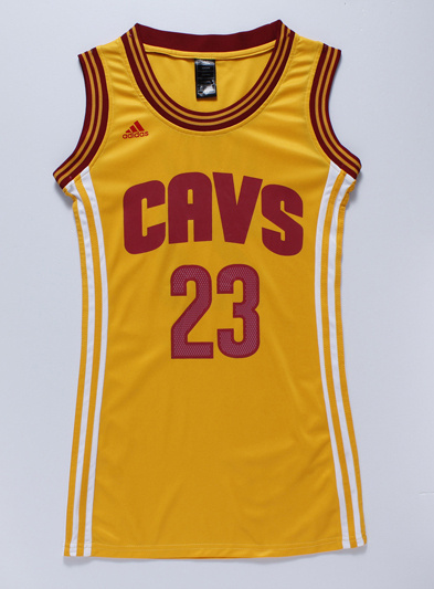 NBA Cleveland Cavaliers #23 James Yellow Women Jersey Dress