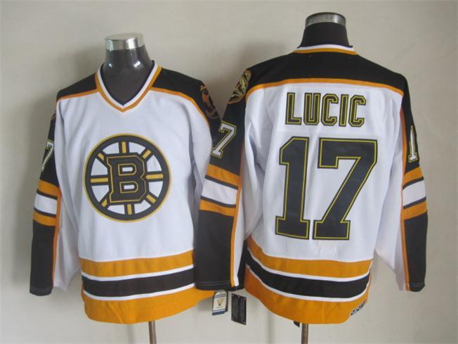 NHL Boston Bruins #17 Lucic White Color Jersey