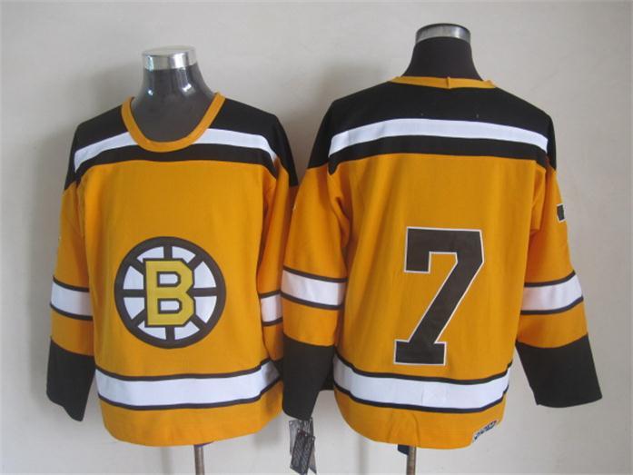 NHL Boston Bruins #7 Esposito Yellow Jersey