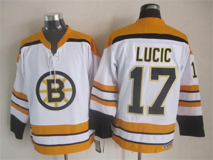 NHL Boston Bruins #17 Lucic White Jersey