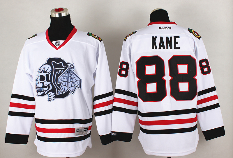 NHL Chicago Blackhawks #88 Kane Cross Check Premier Fashion Jersey - Charcoal