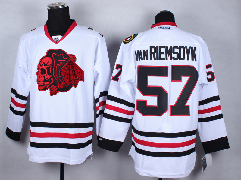 NHL Chicago Blackhawks #57 vanRiemsdyk Cross Check Premier Fashion Jersey Charcoal