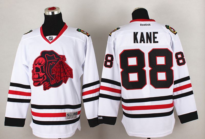 NHL Chicago Blackhawks #88 Kane Cross Check Premier Fashion Jersey Charcoal