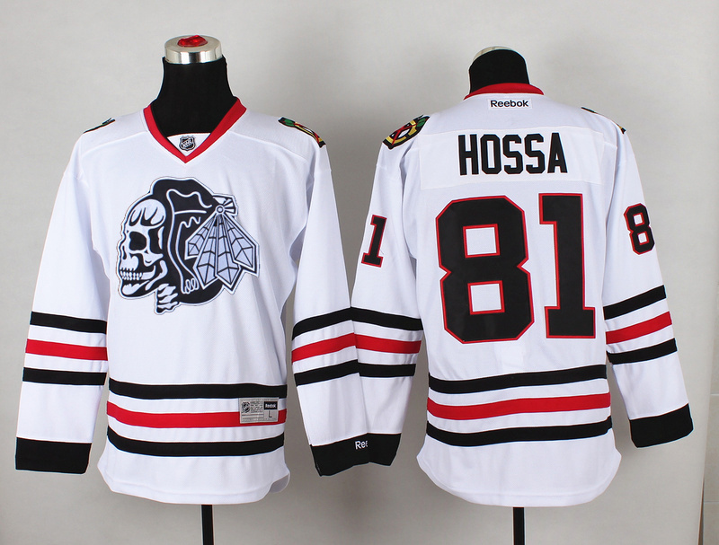 NHL Chicago Blackhawks #81 Hossa Cross Check Premier Fashion Jersey Charcoal