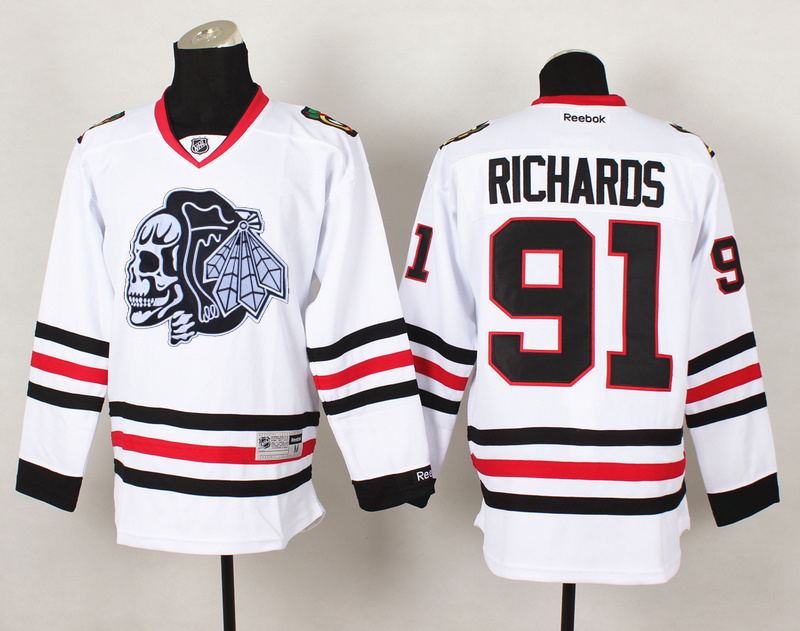NHL Chicago Blackhawks #91 Richards Cross Check Premier Fashion Jersey-Charcoal