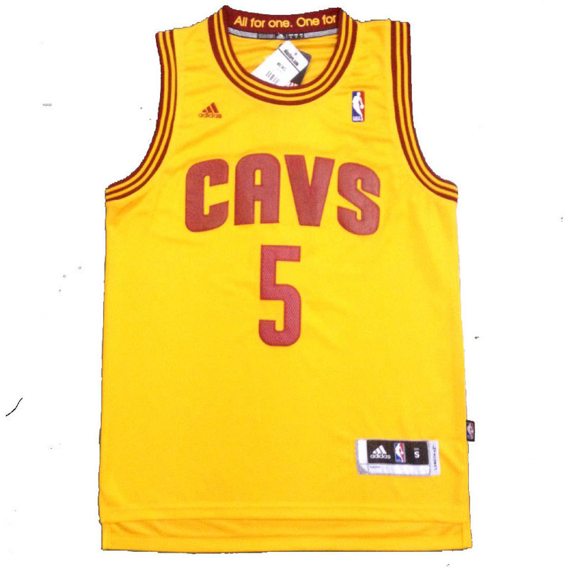 NBA Cleveland cavaliers #5 Smith Yellow Jersey