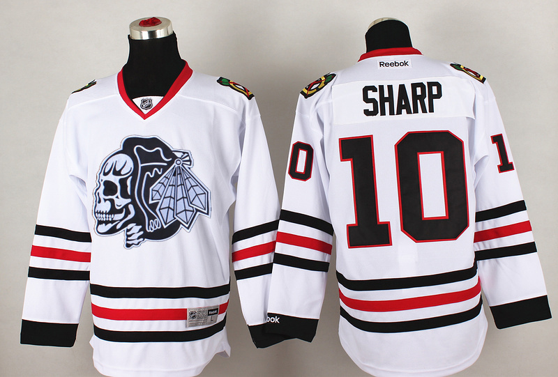 NHL Chicago Blackhawks #10 Sharp Cross Check Premier Fashion Jersey - Charcoal