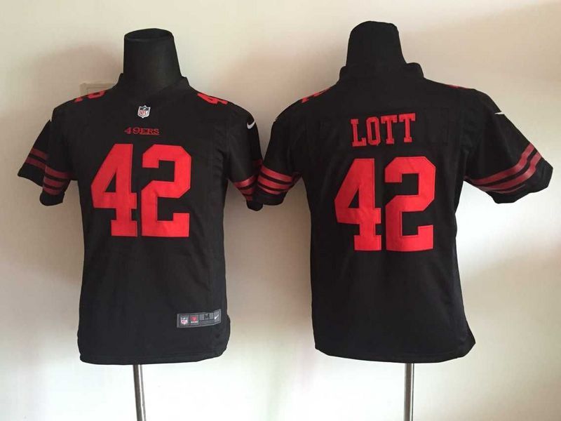 Nike San Francisco 49ers #42 Lott Black Alternate Kids Jersey