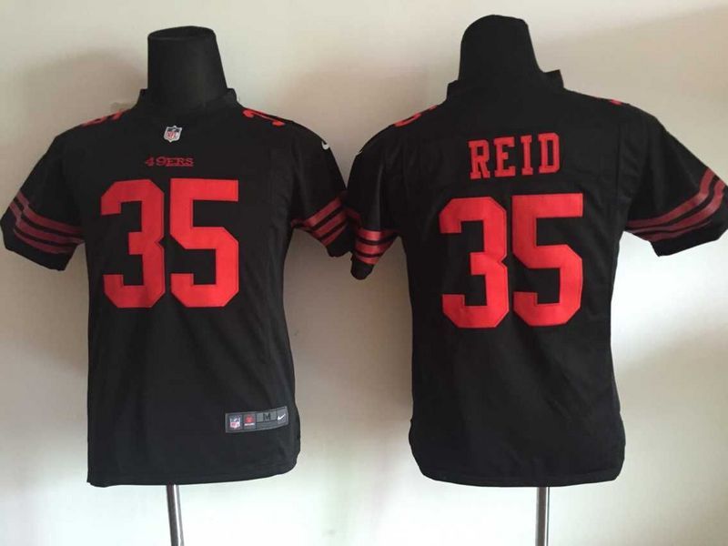 Nike San Francisco 49ers #35 Reid Black Alternate Kids Jersey