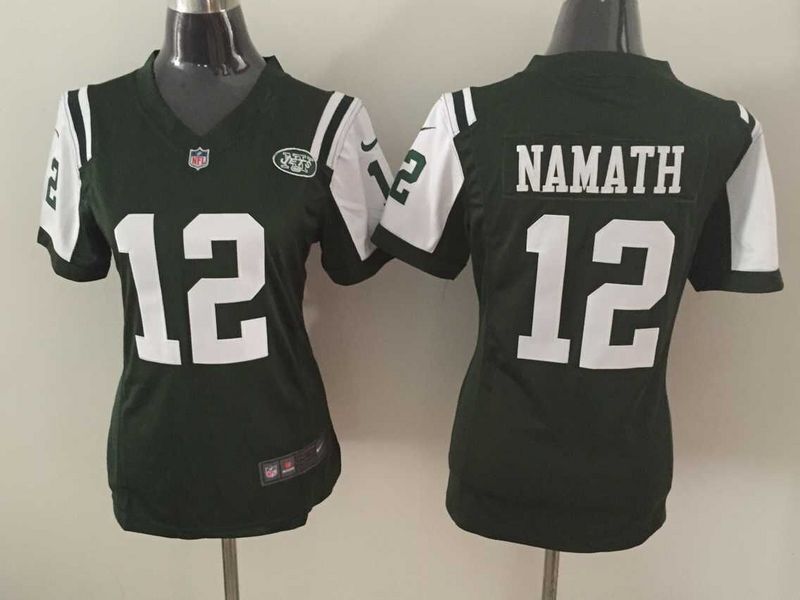 Nike New York Jets #12 Namath Green Women Jersey