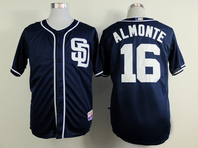 MLB San Diego Padres #16 Almonte D.Blue Jersey