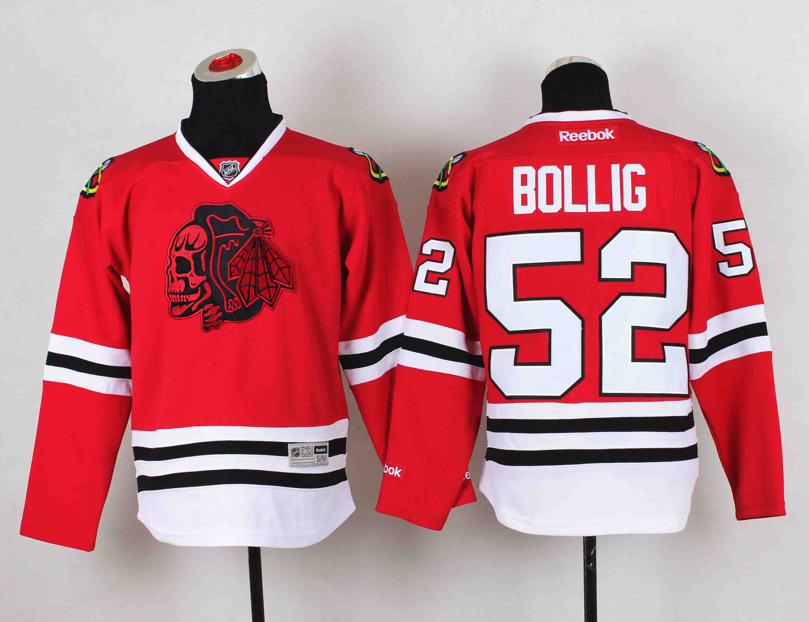 NHL Chicago Blackhawks #52 Bollig Red Youth Jersey