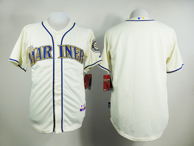 MLB Seattle Mariners Blank Cream Jersey