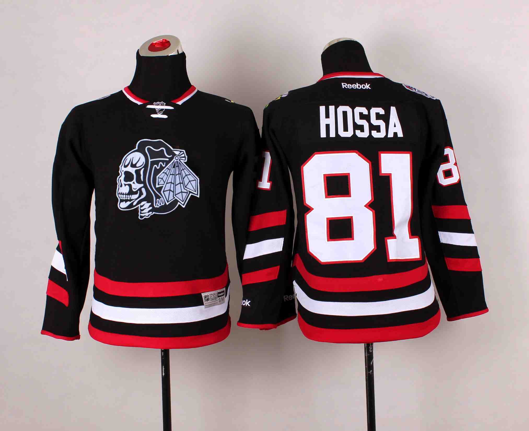 NHL Chicago Blackhawks #81 Hossa Black Youth Jersey