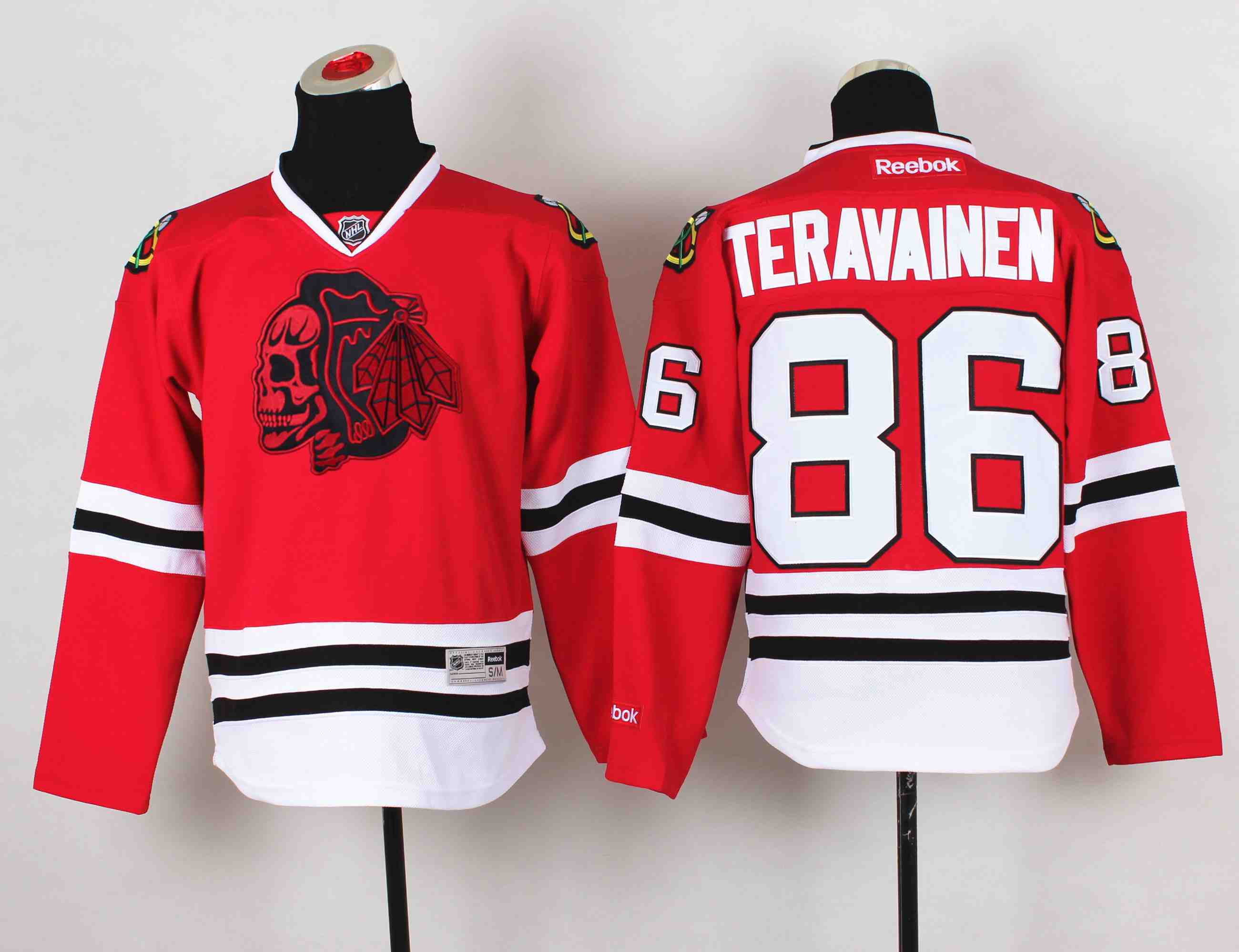 Youth Chicago Blackhawks #86 Teravainen Red Youth Jersey