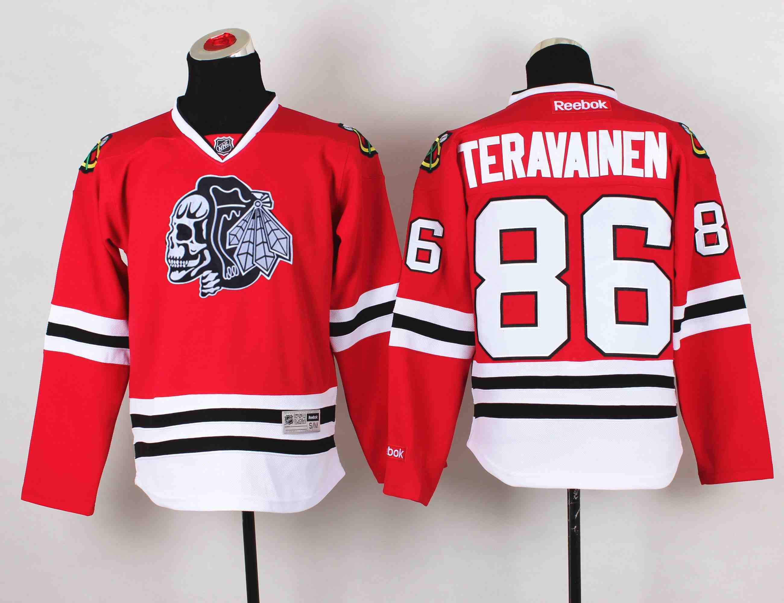 NHL Chicago Blackhawks #86 Teravainen Red Youth Jersey