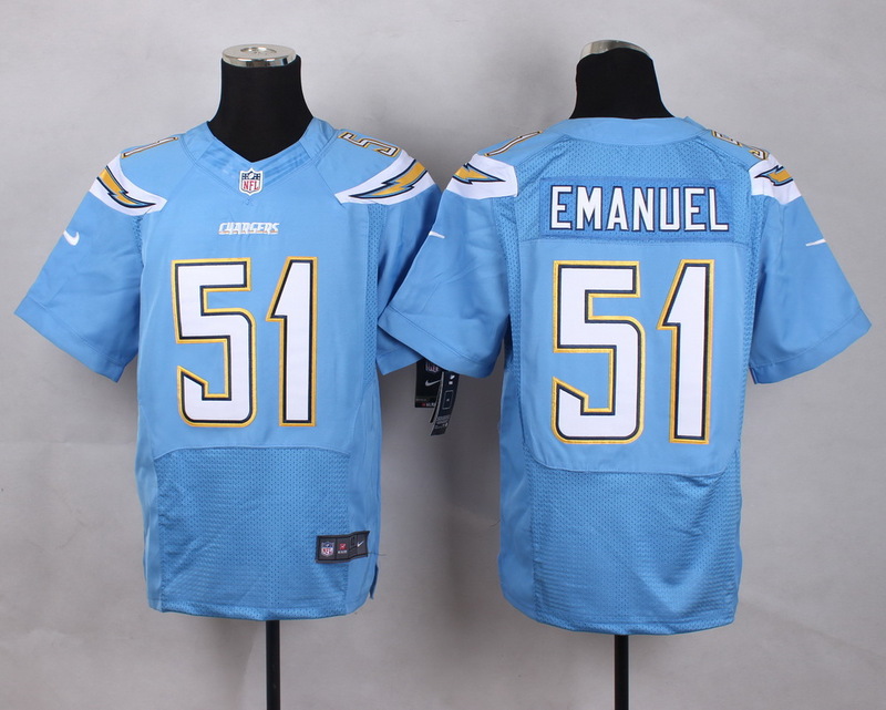 Nike NFL San Diego Chargers #51 Emanuel L.Blue Elite Jersey