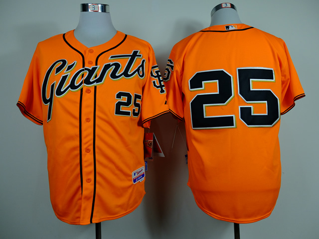 MLB San Francisco giants #25 Bonds Orange Jersey