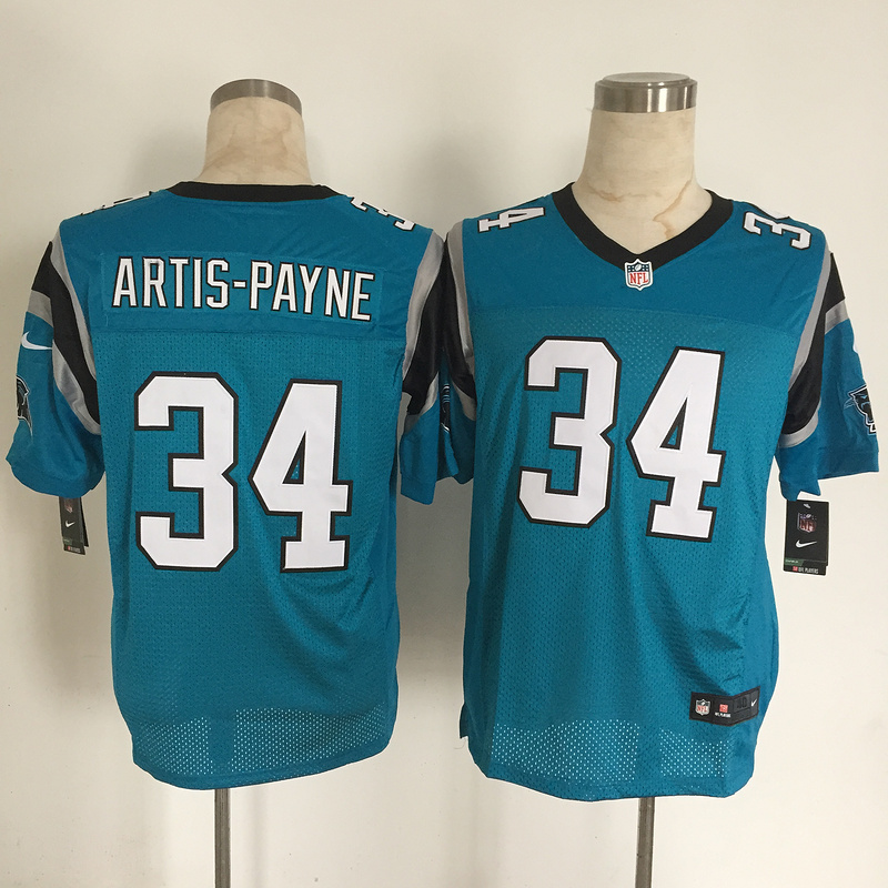 Nike Carolina Panthers #34 Artis-Payne Blue Elite Jersey