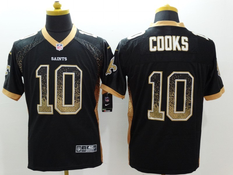 Nike New Orleans Saints #10 Cooks Black Drift Fashion Jersey