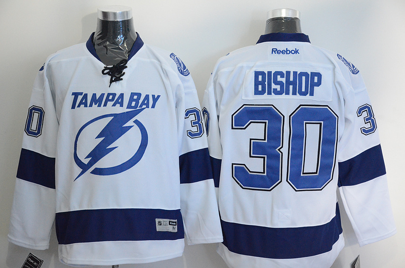 NHL Tampa Bay Lightning #30 Bishop White New Jersey