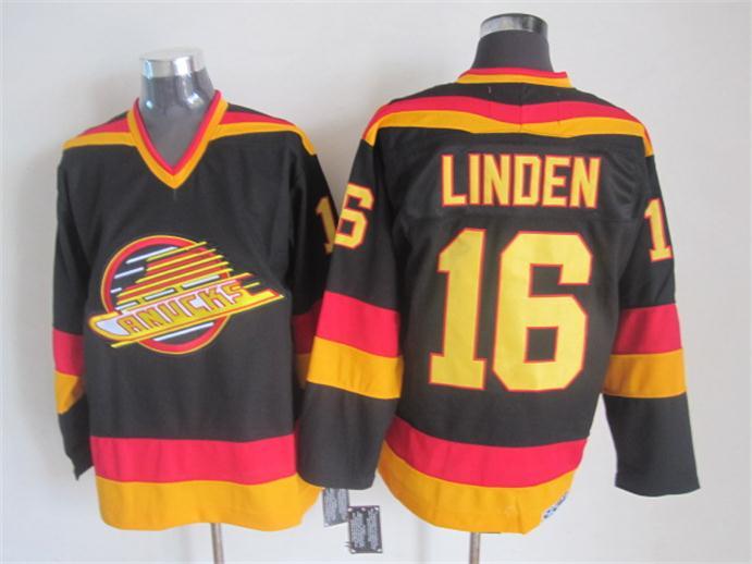 NHL Vancouver Canucks #16 Linden Black Jersey