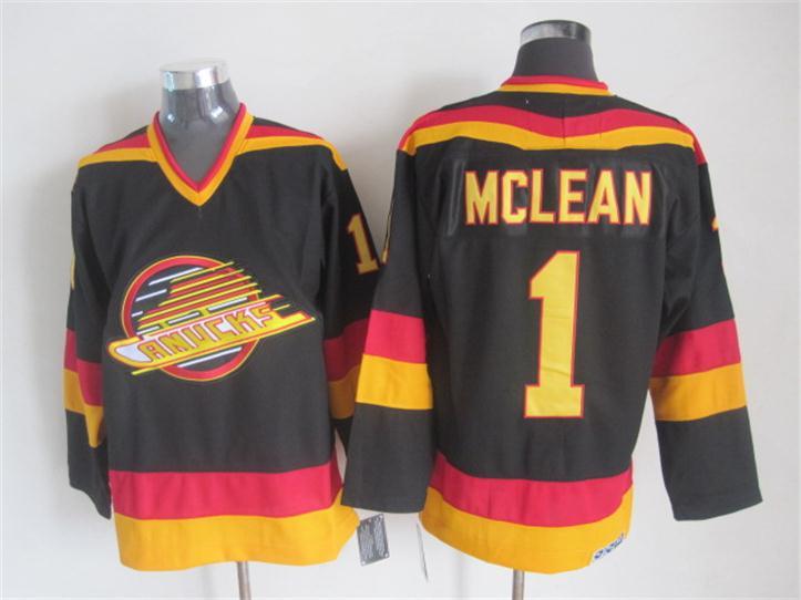 NHL Vancouver Canucks #1 Mclean Black Jersey