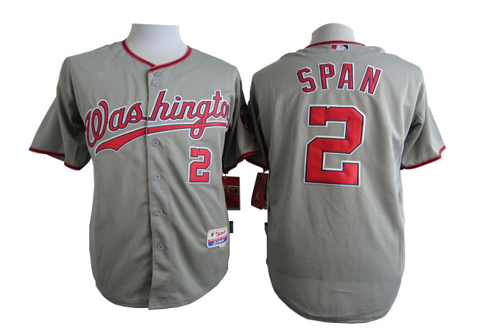 MLB Washington Nationals #2 Span Grey Jersey