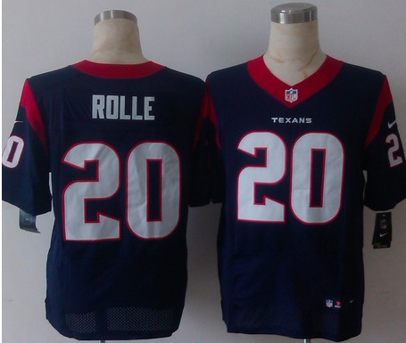 Nike Houstan Texans #20 Rolle Blue Elite Jersey