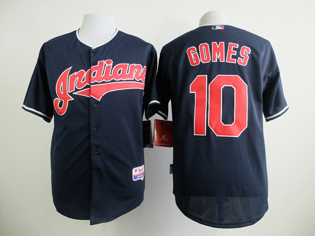 MLB Cleveland Indians #10 Gomes D.Blue Jersey