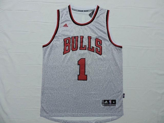 NBA Chicago Bulls #1 Rose Grey Jersey