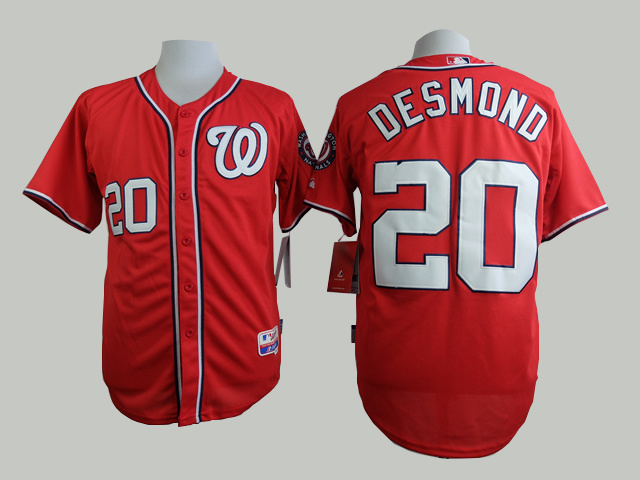 MLB Washington Nationals #20 Desmond Red Jersey