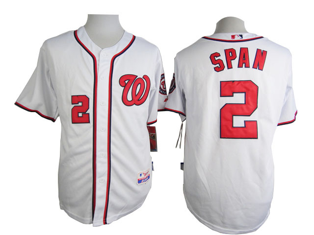 MLB Washington Nationals #2 Span White Jersey