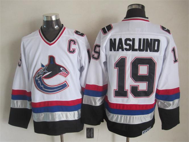 NHL Vancouver Canucks #19 Naslund White Jersey with C Patch