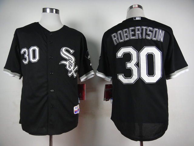 MLB Chicago White Sox #30 Robertson Black New Jersey