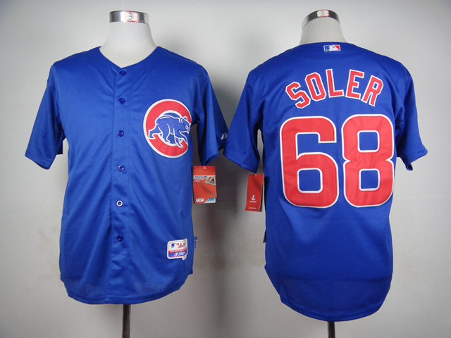 MLB Chicago Cubs #68 Soler Blue Jersey