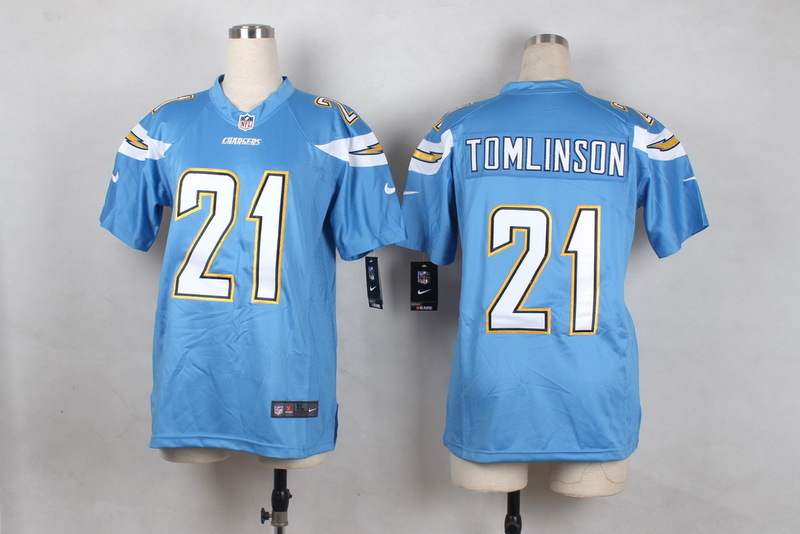 Youth Nike San Diego Chargers #21 Tomlinson L.Blue Jersey