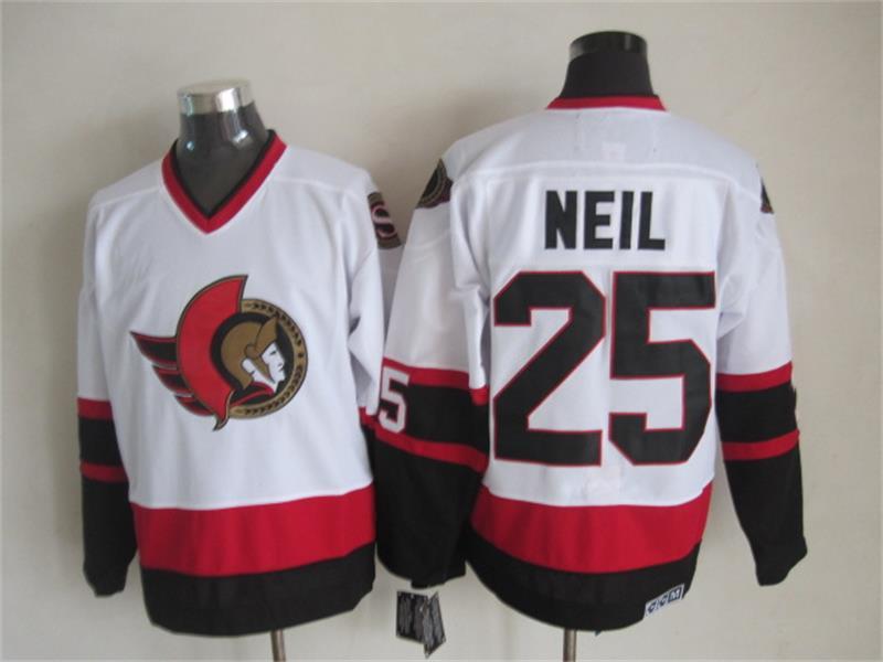NHL Ottawa Senators #25 Chris Neil White Jersey
