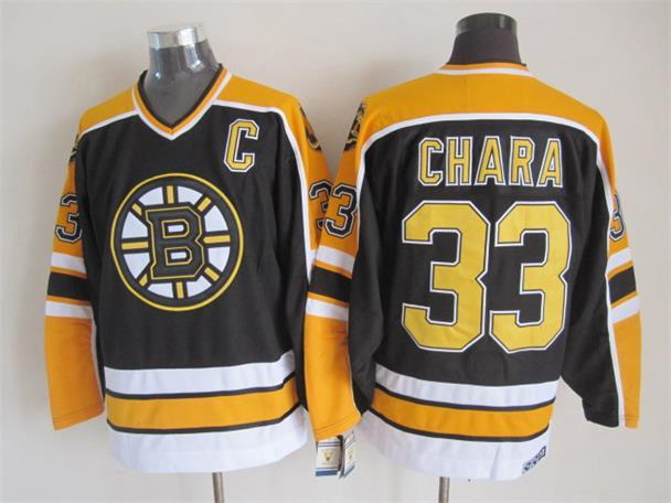 NHL Boston Bruins #33 Chara Black Jersey with C Patch