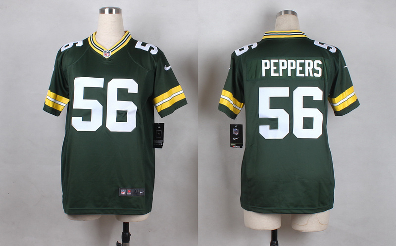 Youth Nike Elite Green Bay packers #56 Peppers Green Jersey