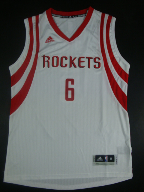 NBA Houston Rockets #6 Jones White Jersey